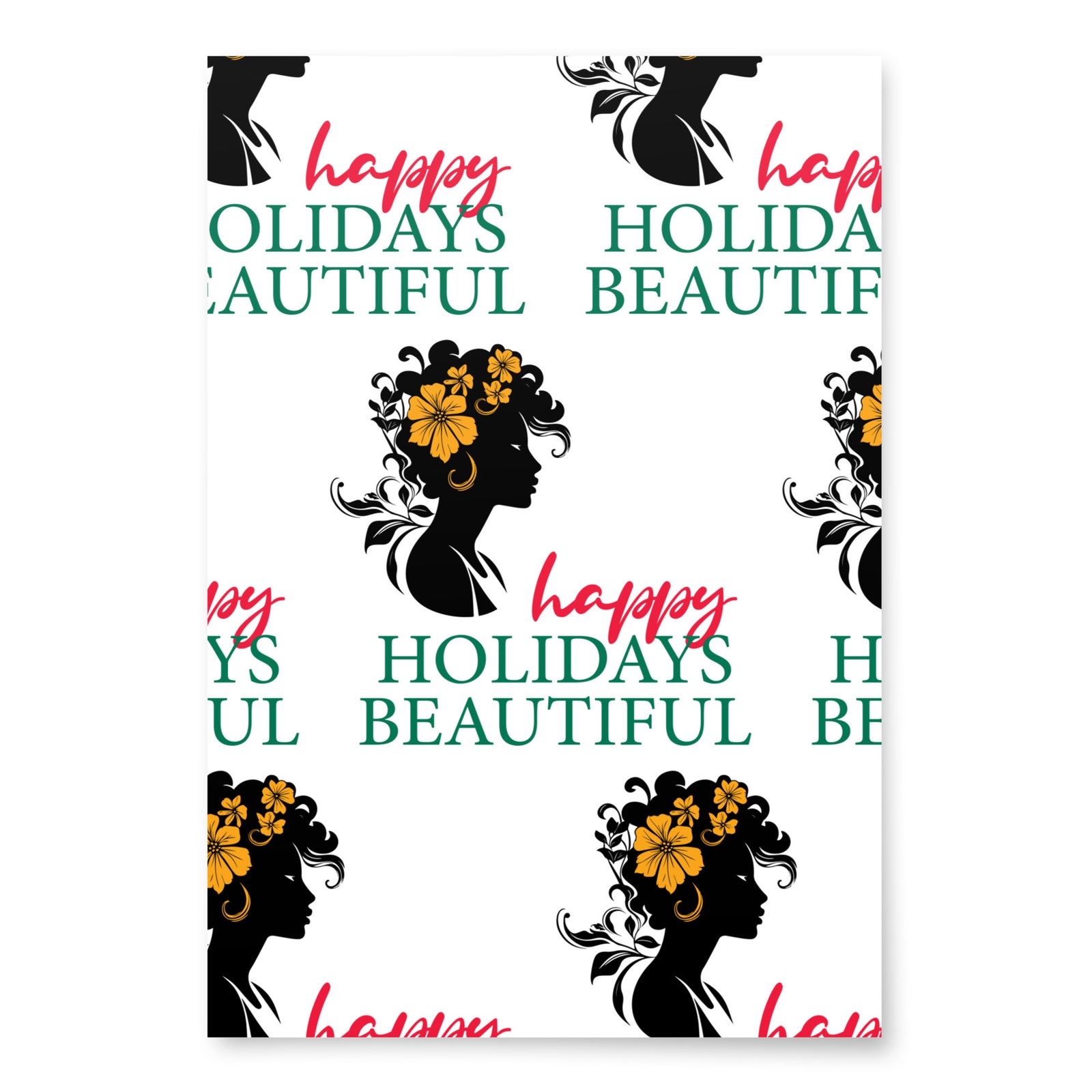 Wrapping paper sheets (Happy Holidays Beautiful)